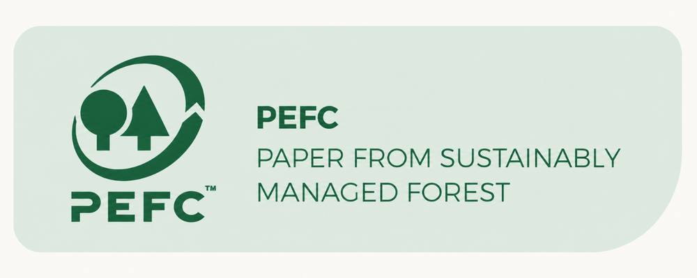 PEFC — papel de bosques gestionados de forma sostenible
